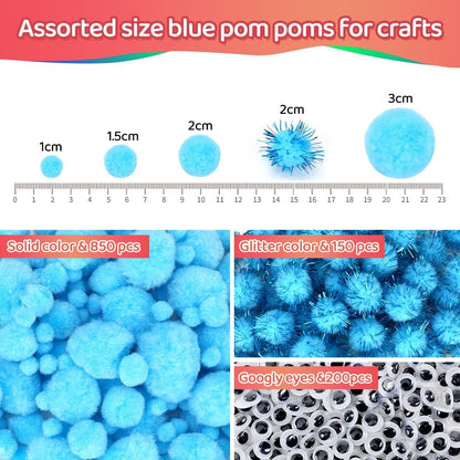 Yellow Pom Poms, 0.4inch(1cm), 2000pcs, Small Size, Pom Poms for Arts and Crafts, Pom Pom Balls, Craft Supplies.