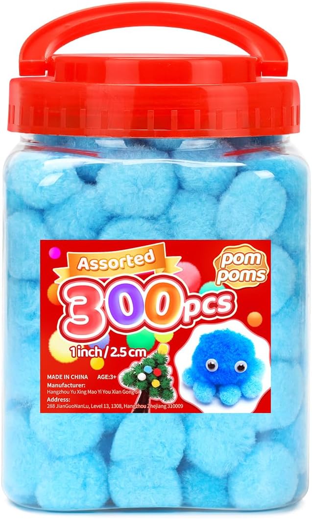 Yellow Pom Poms, 0.4inch(1cm), 2000pcs, Small Size, Pom Poms for Arts and Crafts, Pom Pom Balls, Craft Supplies.