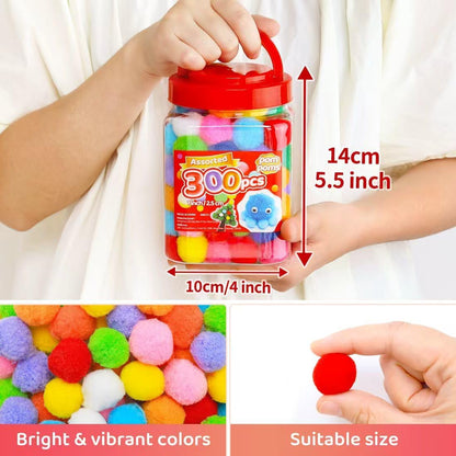 Yellow Pom Poms, 0.4inch(1cm), 2000pcs, Small Size, Pom Poms for Arts and Crafts, Pom Pom Balls, Craft Supplies.