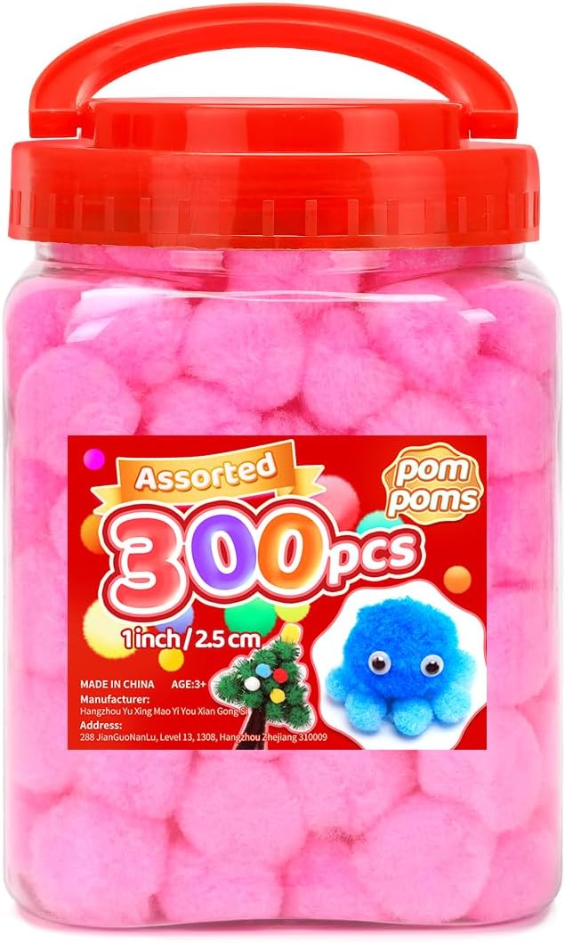 Yellow Pom Poms, 0.4inch(1cm), 2000pcs, Small Size, Pom Poms for Arts and Crafts, Pom Pom Balls, Craft Supplies.