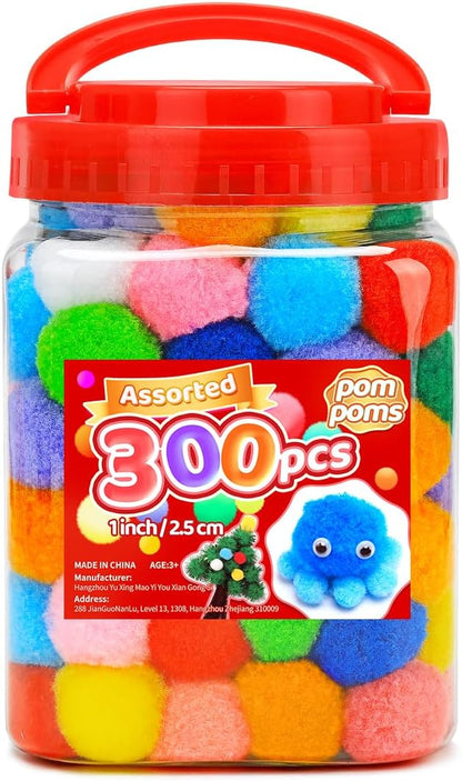 Yellow Pom Poms, 0.4inch(1cm), 2000pcs, Small Size, Pom Poms for Arts and Crafts, Pom Pom Balls, Craft Supplies.