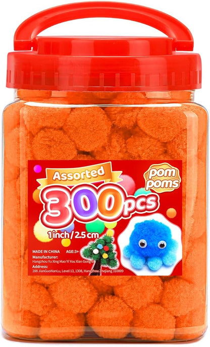 Yellow Pom Poms, 0.4inch(1cm), 2000pcs, Small Size, Pom Poms for Arts and Crafts, Pom Pom Balls, Craft Supplies.