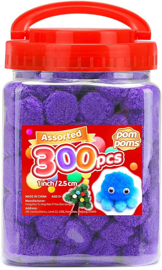 Yellow Pom Poms, 0.4inch(1cm), 2000pcs, Small Size, Pom Poms for Arts and Crafts, Pom Pom Balls, Craft Supplies.