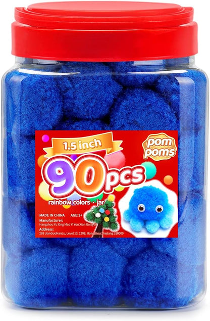 Yellow Pom Poms, 0.4inch(1cm), 2000pcs, Small Size, Pom Poms for Arts and Crafts, Pom Pom Balls, Craft Supplies.