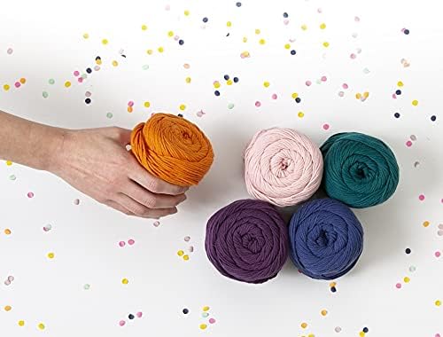 Dishie Yellow Worsted Weight 100% Cotton Yarn for Crocheting | 100g of solid colored yarn in Bumblebee color for dishcloths, machine washable.