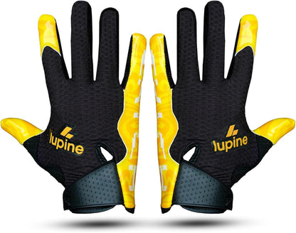 Youth Football Gloves, Sticky Wide Receiver Grip, Adult Sizes | Tacky silicone palm holds wet or dry. Flag and tackle football for boys, girls, men. Machine washable. Kids 8-12 fit.