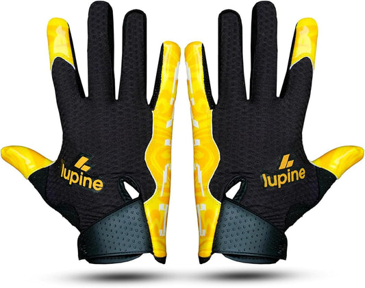 Youth Football Gloves, Sticky Wide Receiver Grip, Adult Sizes | Tacky silicone palm holds wet or dry. Flag and tackle football for boys, girls, men. Machine washable. Kids 8-12 fit.