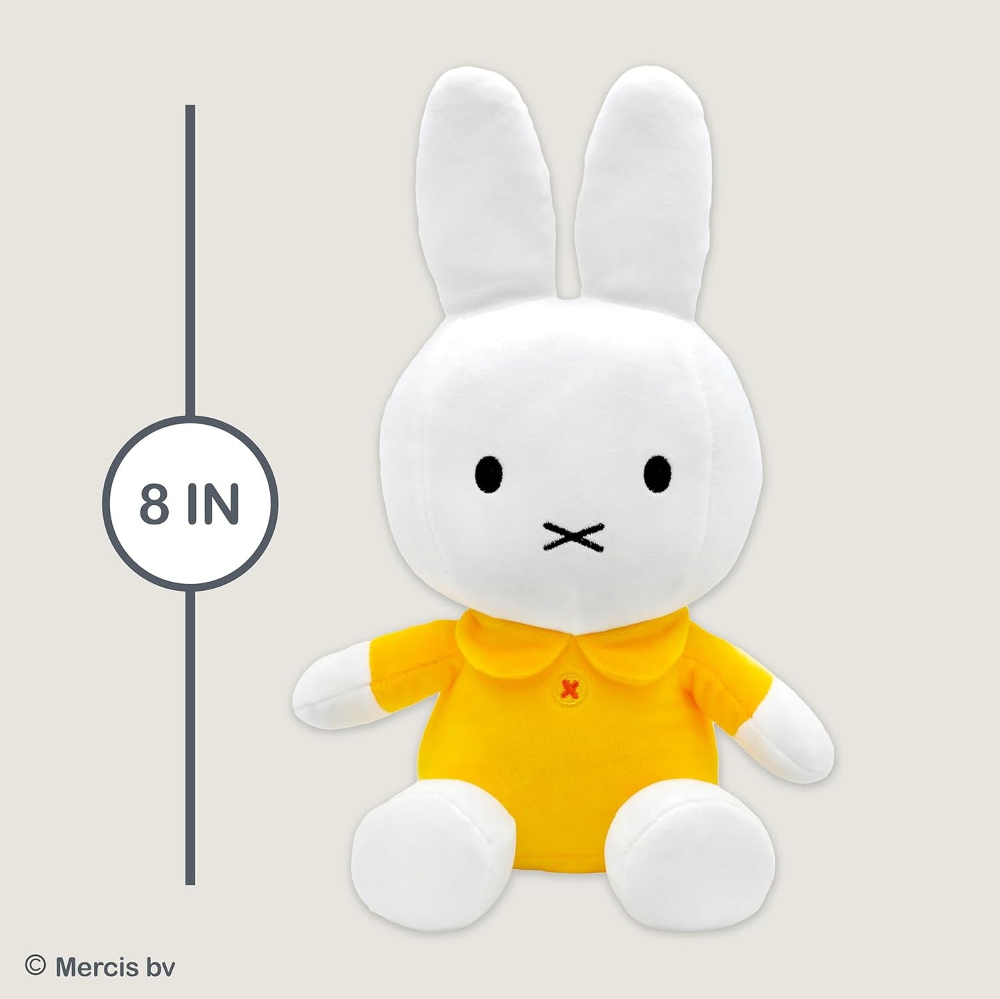 Miffy Plush Toy, 8 Inch Sitting Dutch Bunny Plush from Dick Bruna, Soft Boa Rabbit Bunny Stuffed Animal Plushie Doll for Girls and Boys