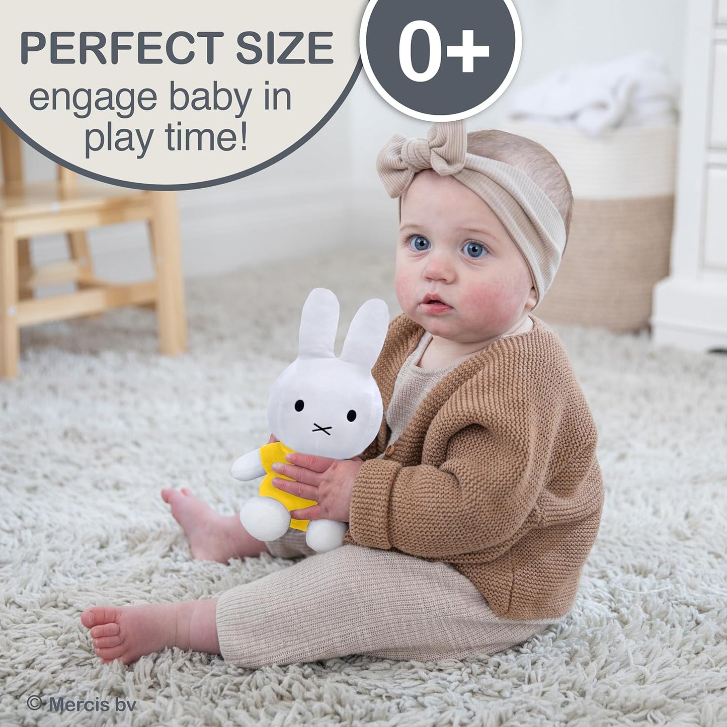 Miffy Plush Toy, 8 Inch Sitting Dutch Bunny Plush from Dick Bruna, Soft Boa Rabbit Bunny Stuffed Animal Plushie Doll for Girls and Boys