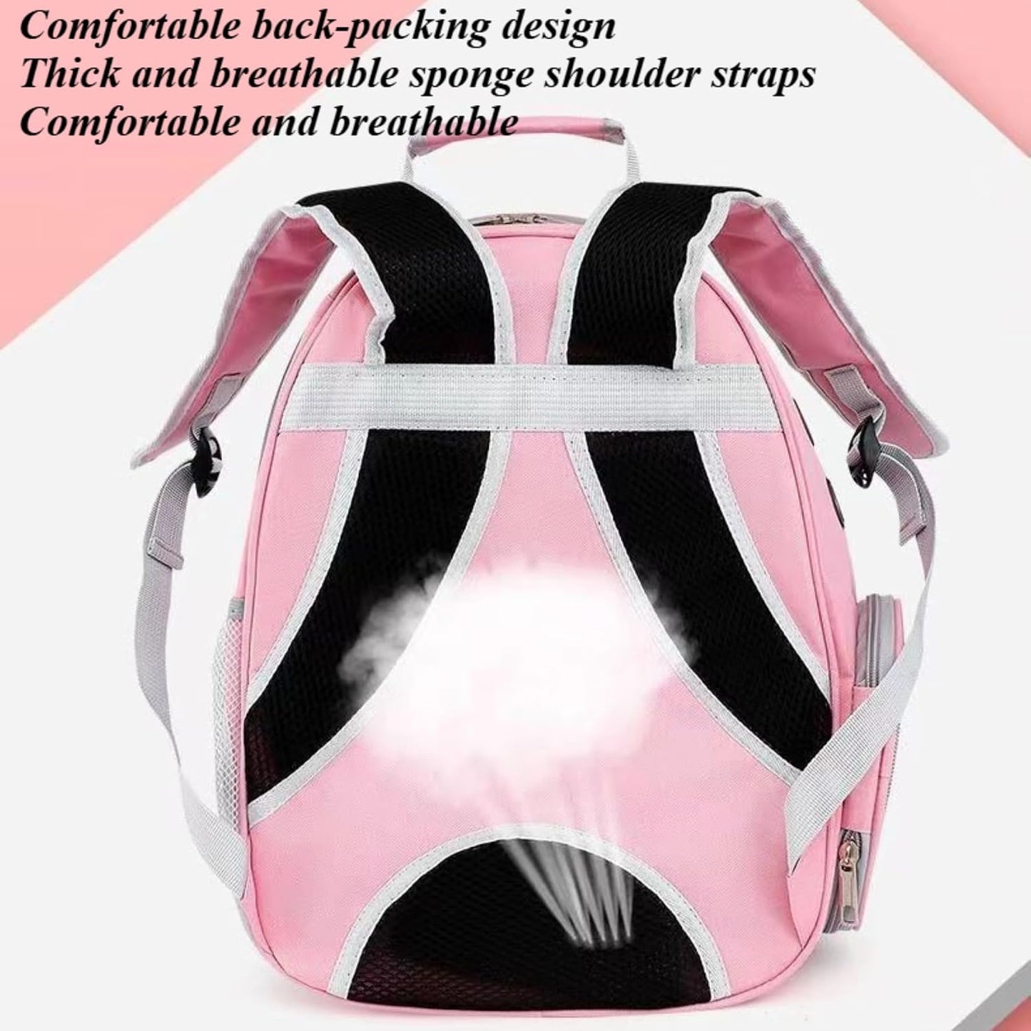 Large Transparent Bubble Cat Backpack Carrier Ventilated with Padded Straps for Travel Hiking (Yellow)