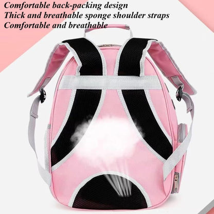 Large Transparent Bubble Cat Backpack Carrier Ventilated with Padded Straps for Travel Hiking (Yellow)