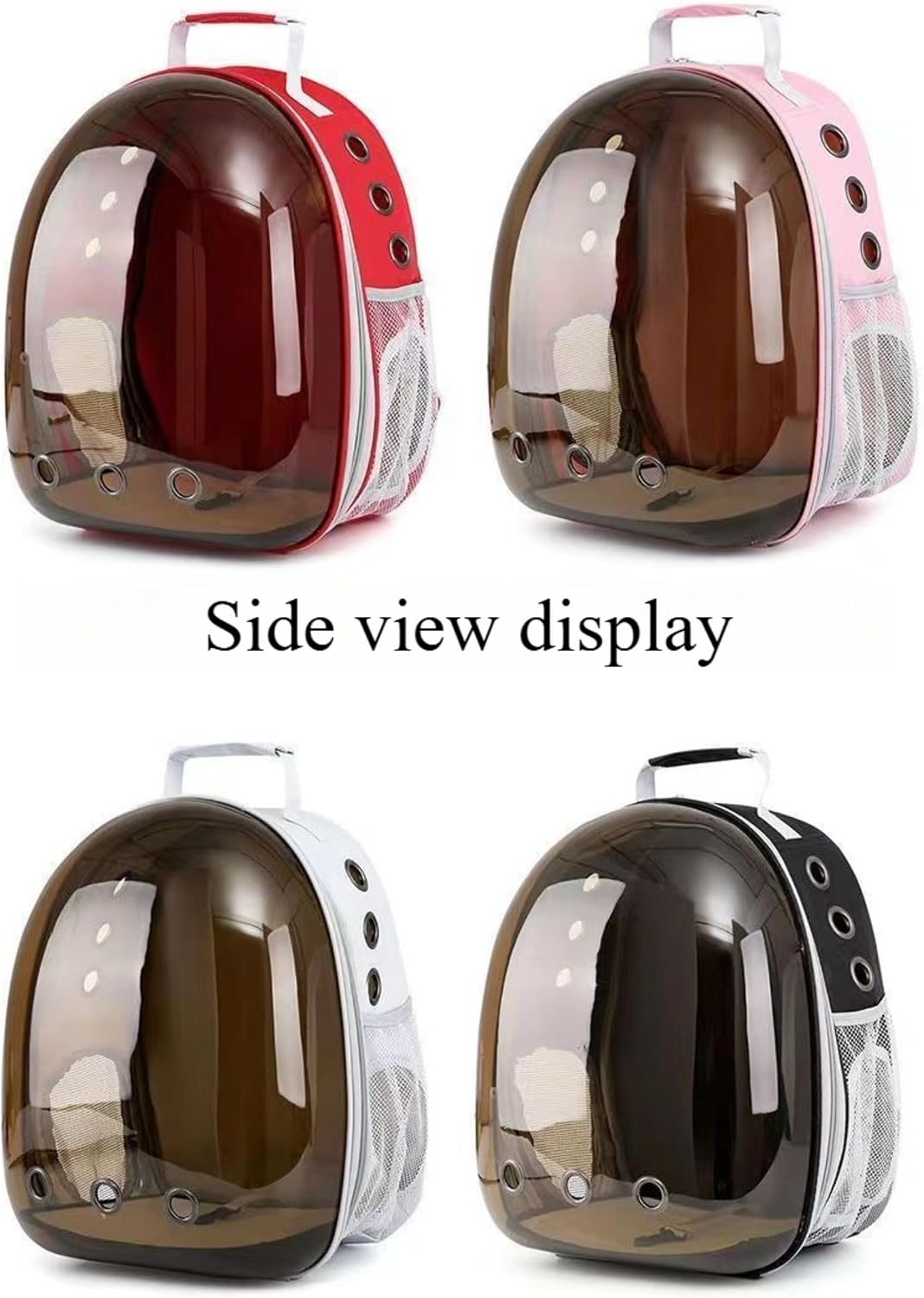 Large Transparent Bubble Cat Backpack Carrier Ventilated with Padded Straps for Travel Hiking (Yellow)