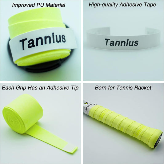 Tennis Racket Grip Tape, (6 or 9 Pack) Dry Feel Tennis Grips, Absorbent and Enhanced Tennis Racquet Overgrip