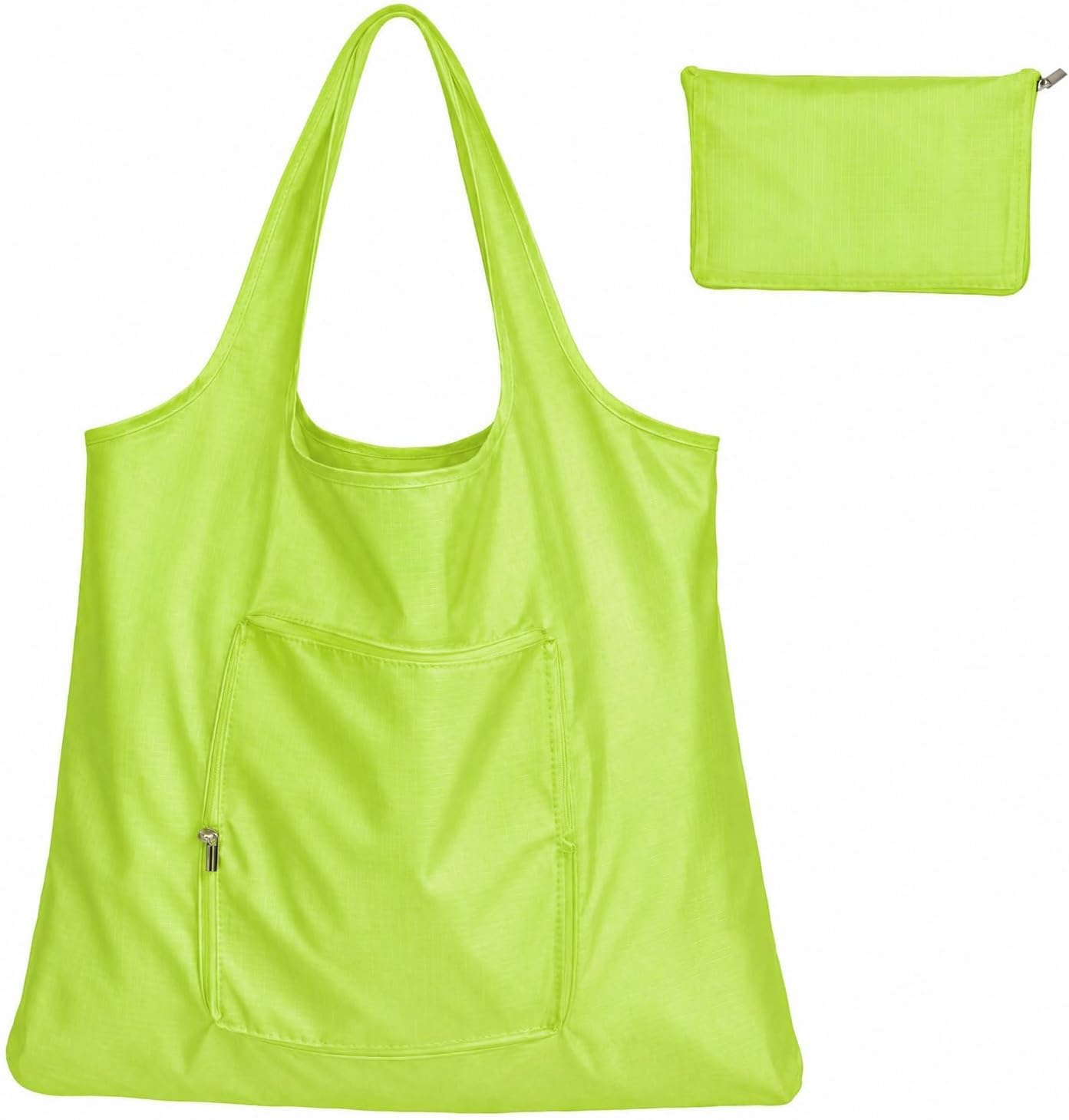 1 Pack Foldable Reusable Grocery Bag (Yellow) | Waterproof Shopping Bag, Tote Bags, Nylon Bags