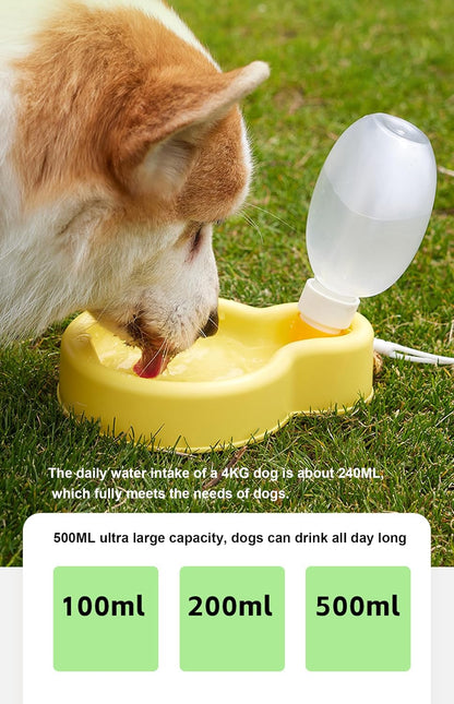 Collapsible Dog Water Bottle - Portable Pet Travel Bowl for Dogs, Leak-Proof & Foldable, 350ml/500ml (Green, Yellow, Orange), BPA-Free PP+PET (Balloon Style Cup) (Green, S (350ML))