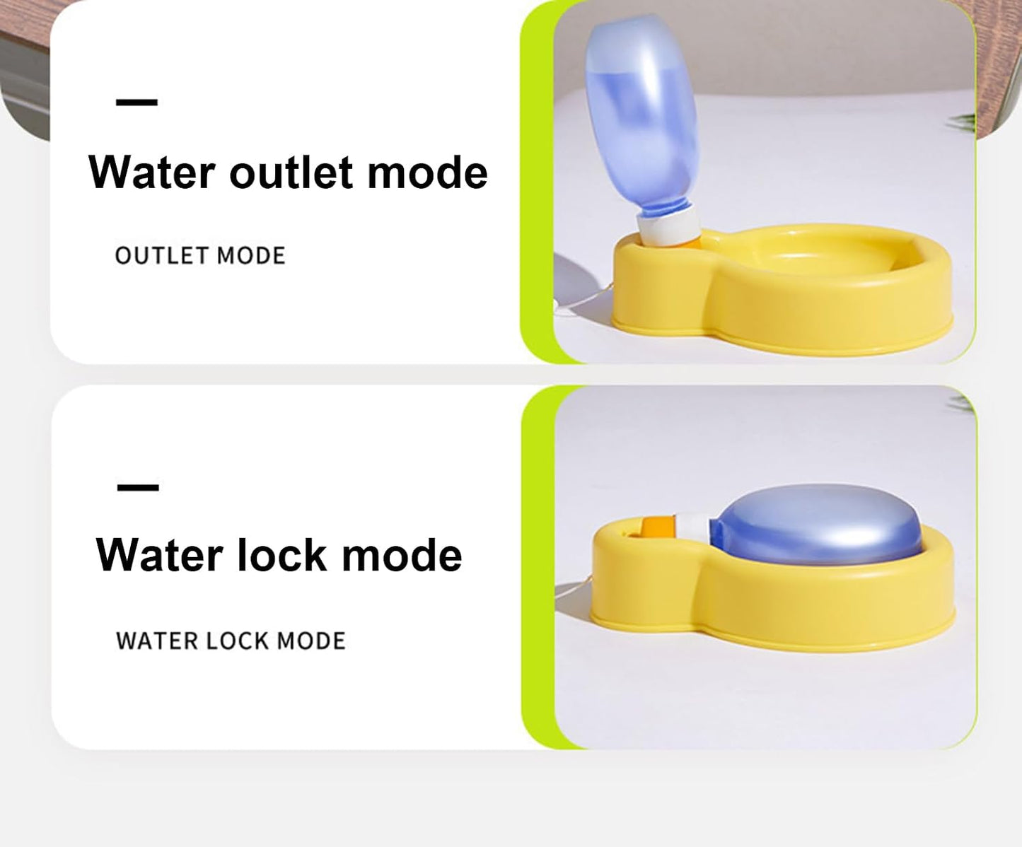 Collapsible Dog Water Bottle - Portable Pet Travel Bowl for Dogs, Leak-Proof & Foldable, 350ml/500ml (Green, Yellow, Orange), BPA-Free PP+PET (Balloon Style Cup) (Green, S (350ML))