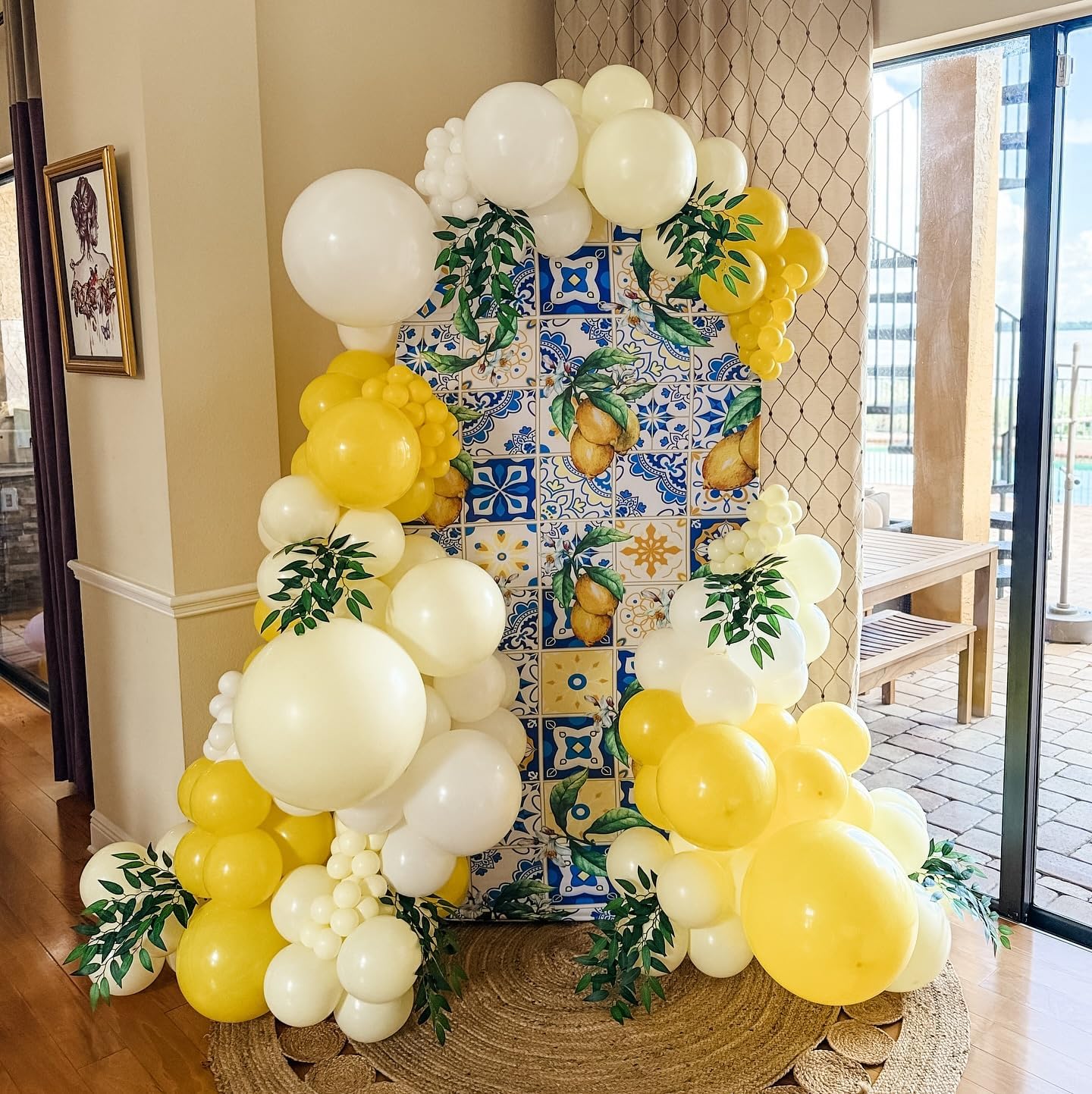 Yellow and White Balloons, 12Inch Pastel Yellow White Gold Confetti Balloons for Bee Lemon Wedding Baby Bridal Shower Sunflower Birthday Party Decorations