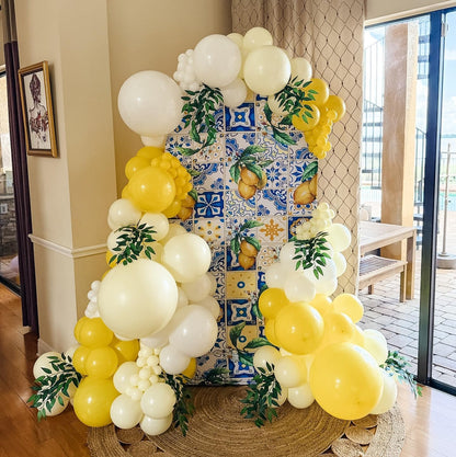 Yellow and White Balloons, 12Inch Pastel Yellow White Gold Confetti Balloons for Bee Lemon Wedding Baby Bridal Shower Sunflower Birthday Party Decorations