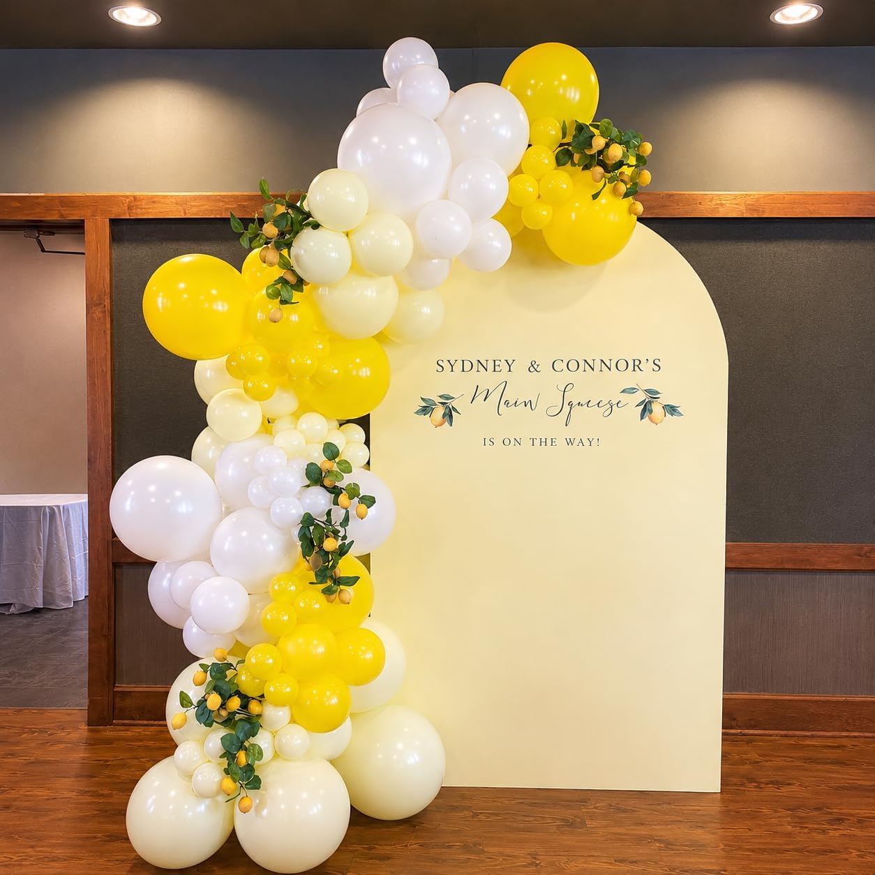 Yellow and White Balloons, 12Inch Pastel Yellow White Gold Confetti Balloons for Bee Lemon Wedding Baby Bridal Shower Sunflower Birthday Party Decorations