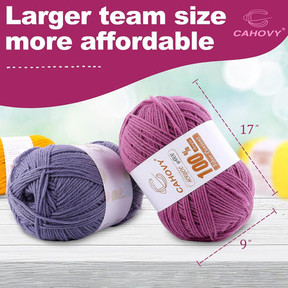 Soft Yellow Acrylic Yarn 3 Pack Crochet Knitting,840 Yards/450g Each, Worsted Yarn Crocheting, Amigurumi, Craft 3 Light