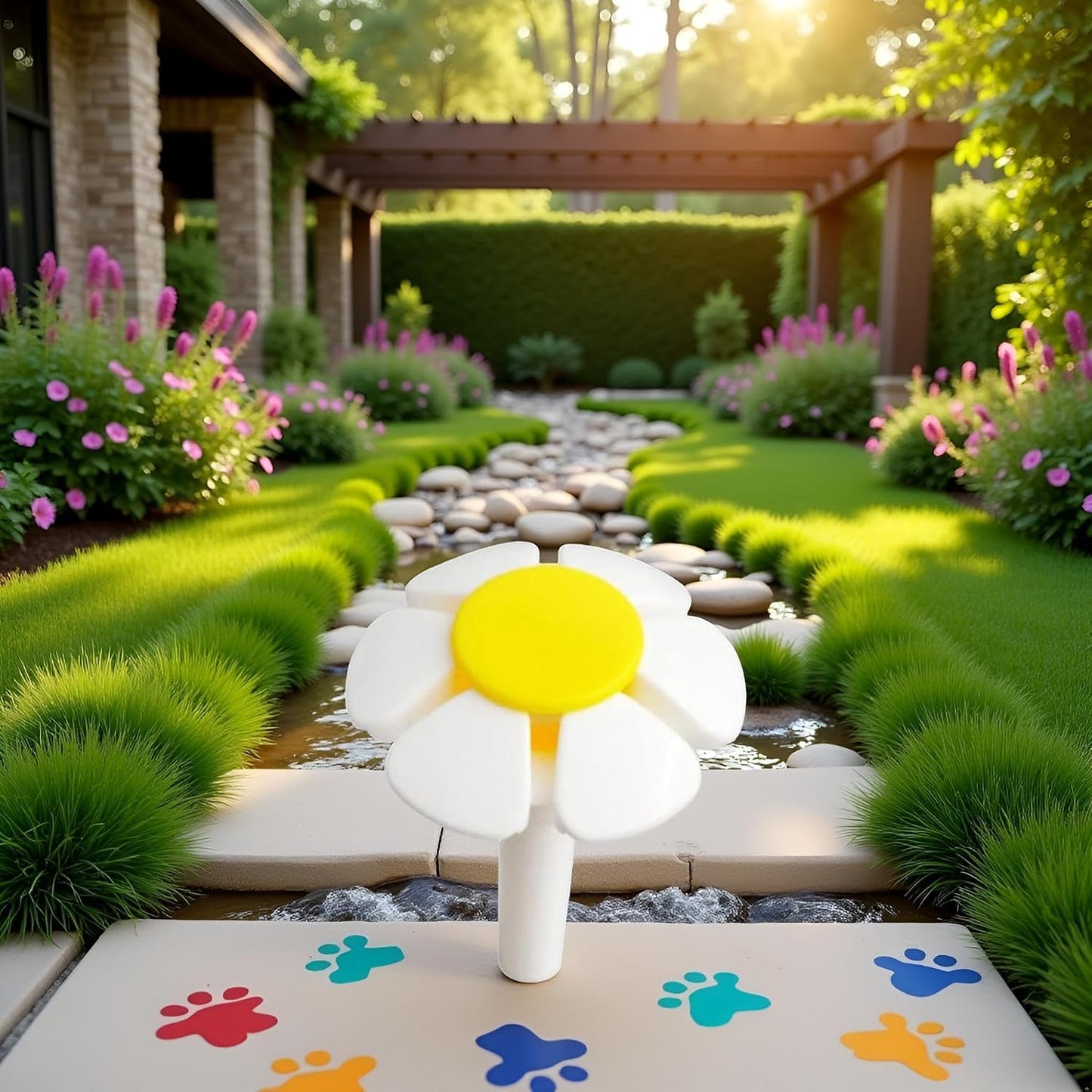 Round Cubic Cat Fountain Replacement Flower Nozzle Head for Dogs Stainless Steel Top Water Dispenser Yellow Orange pet Water Fountain Flower top Replacement Yellow Pond Pump Nozzles