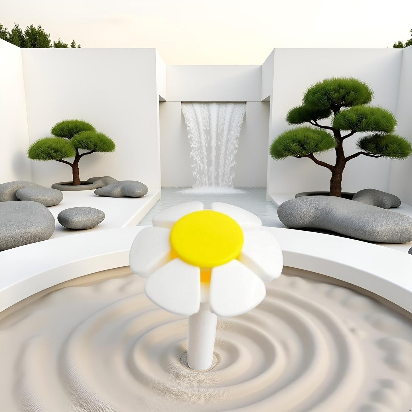 Round Cubic Cat Fountain Replacement Flower Nozzle Head for Dogs Stainless Steel Top Water Dispenser Yellow Orange pet Water Fountain Flower top Replacement Yellow Pond Pump Nozzles