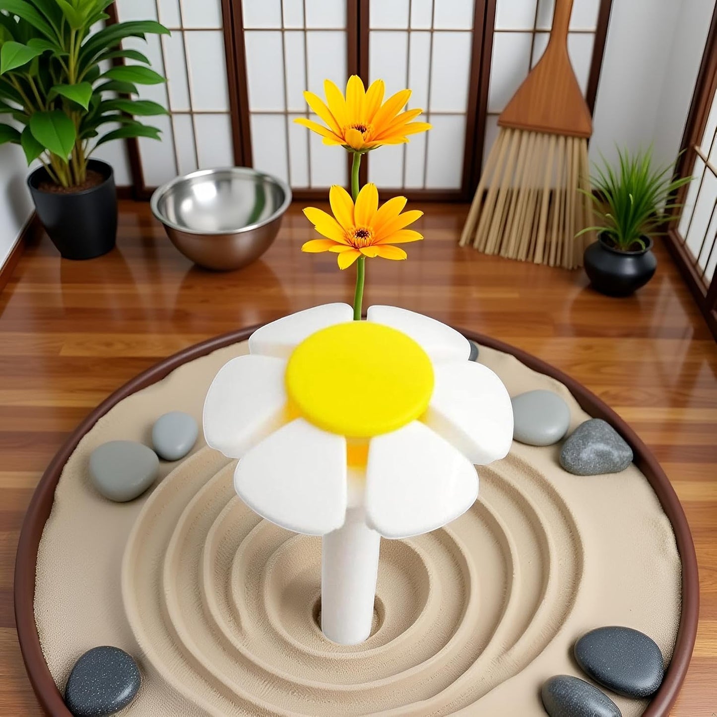 Round Cubic Cat Fountain Replacement Flower Nozzle Head for Dogs Stainless Steel Top Water Dispenser Yellow Orange pet Water Fountain Flower top Replacement Yellow Pond Pump Nozzles