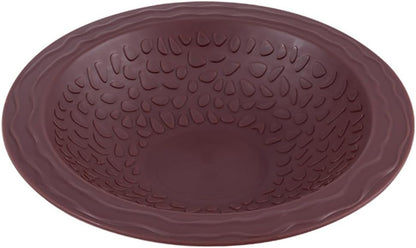 Turtle Bathing Pool Small for Reptiles & Amphibians - Resin Water Dish & Feeding Bowl with Gentle Slope - Safe for Turtles, Lizards, Frogs, Snakes (Reddish Brown)