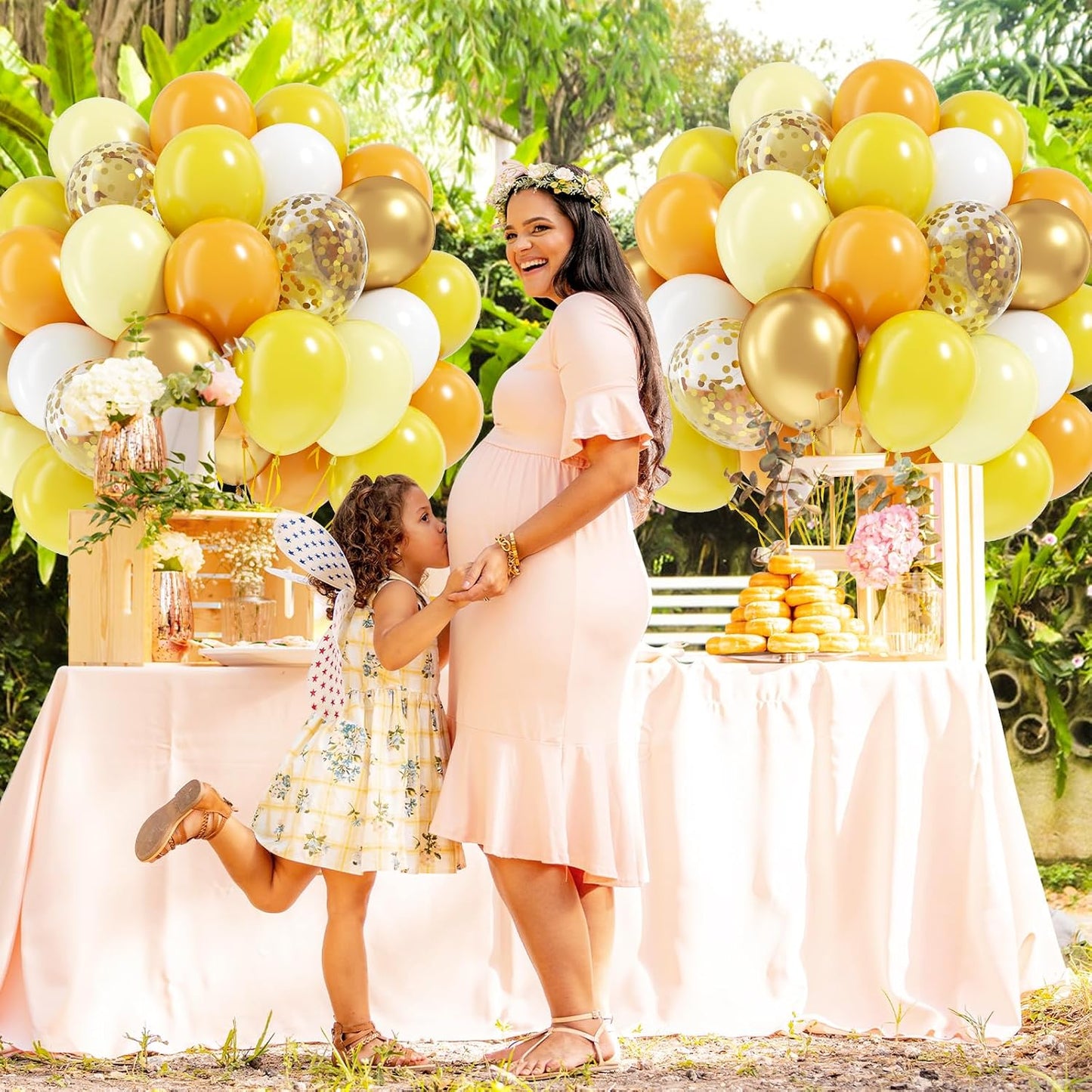 60pcs Yellow and White Balloons 12inch with Yellow White Gold Balloons | Bee, Sun, Baby Shower, Birthday Party Decorations