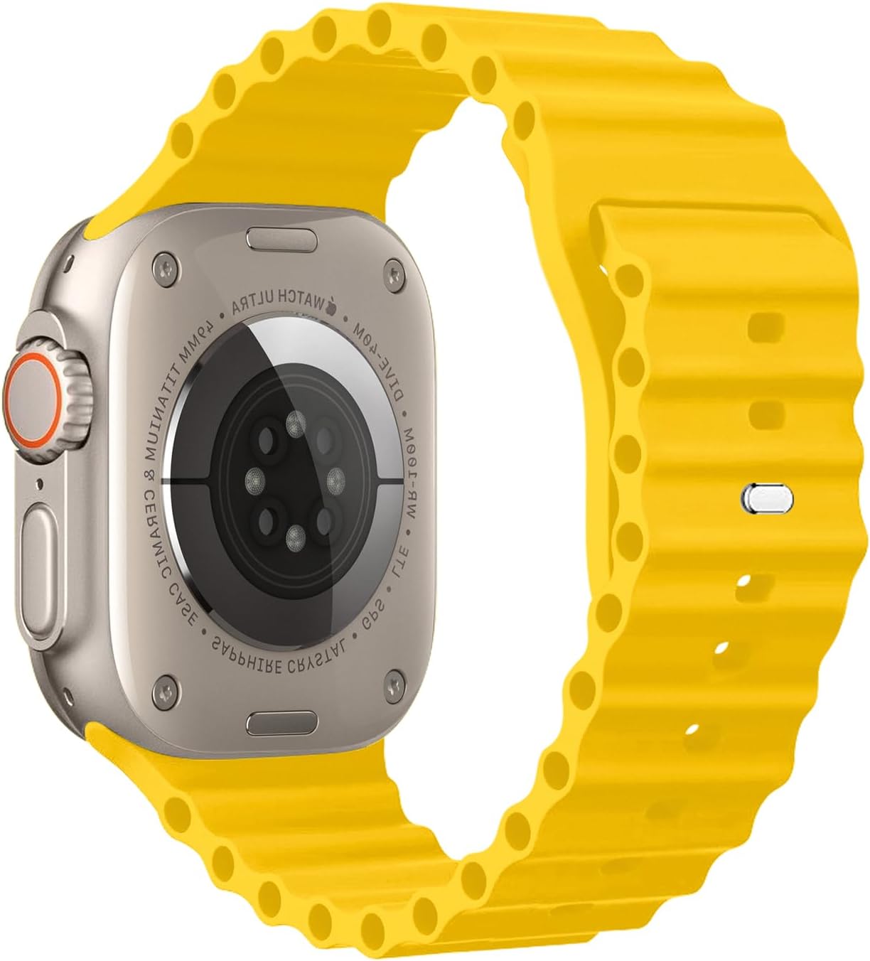 Ocean Band Compatible with Apple Watch Ultra Band 49mm 46mm 45mm 44mm 42mm for Men Women, Sport Wristband Adjustable Silicone Strap for Apple Watch Ultra 3/2/1 iWatch Series 11 10 9 8 7 6 5 4 3 2 1 SE