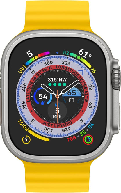 Ocean Band Compatible with Apple Watch Ultra Band 49mm 46mm 45mm 44mm 42mm for Men Women, Sport Wristband Adjustable Silicone Strap for Apple Watch Ultra 3/2/1 iWatch Series 11 10 9 8 7 6 5 4 3 2 1 SE