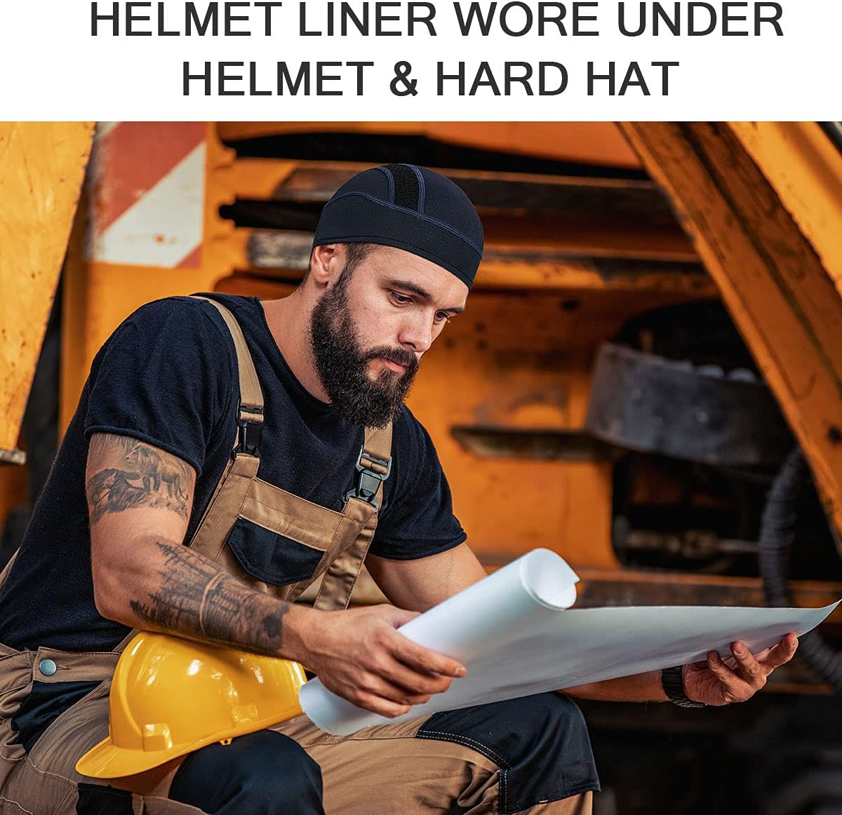 Cooling Skull Cap Breathable Mesh Sweat Control Helmet Liner for Men | Comfortable Nylon Material, Snug Fit, Non-Slip for Men Women Cycling, Outdoor Work Hard Hat Liner, Motorcycling Running Gym