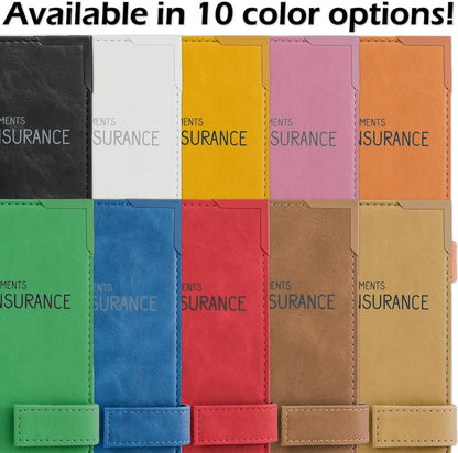 Registration and Insurance Card Holder - Car Organizer - Yellow | Vehicle Glove Box Document Organizer, Auto Essential Paperwork Holder for Contact Information Cards, Interior Car Accessories