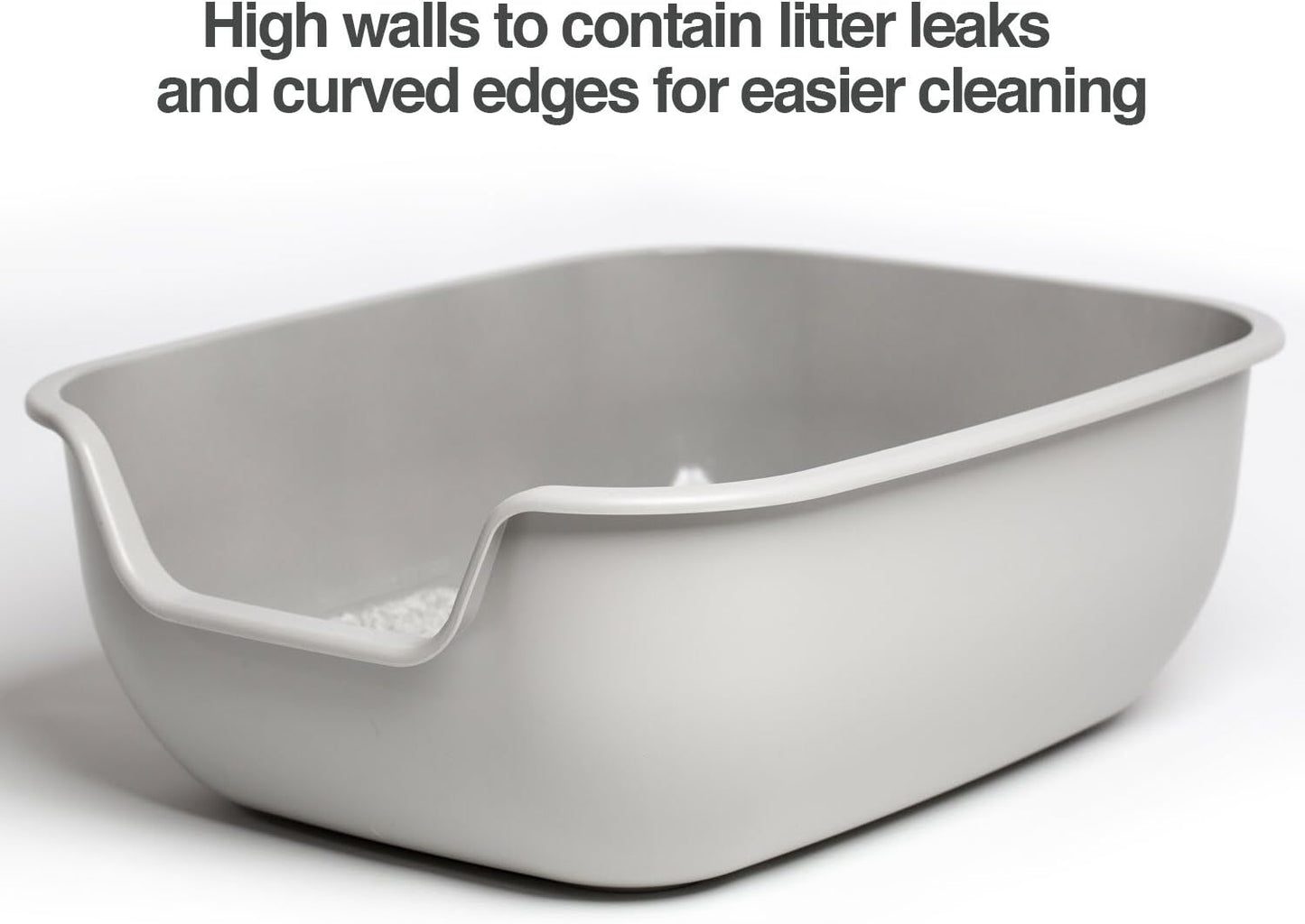 BetterBox Non-Stick Large Litter Box, Pet Safe Coating for Easier Cleaning, Open Top Promotes Healthy Usage, Made of Stronger ABS Plastic