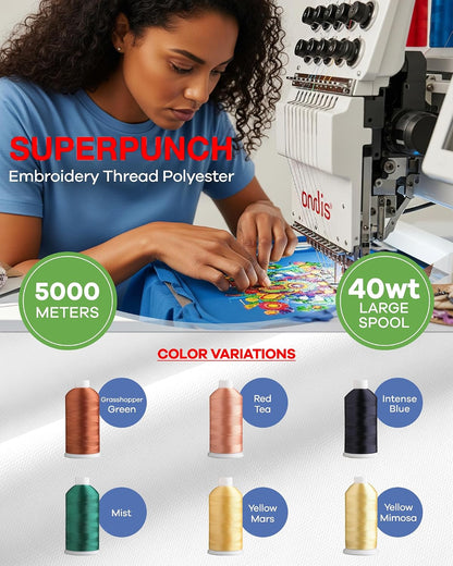 SuperB Polyester Embroidery Thread 40wt 5000m. Mellow Yellow 613