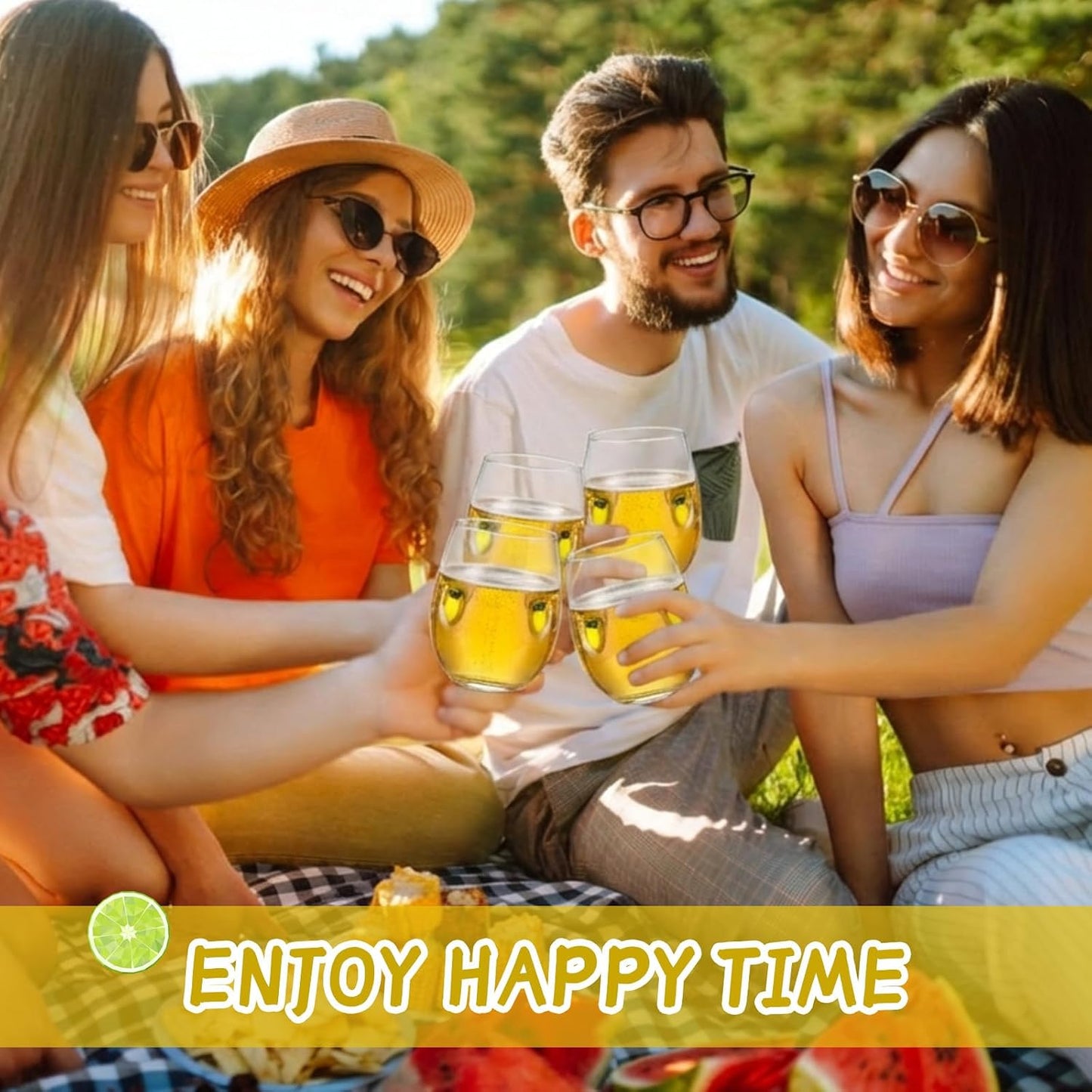 2 Pcs Lemon Cup Icon Juice Glasses Aesthetic Cups 18 oz Stemless Drinking Cocktail Coffee Mugs for Party Supplies Gifts