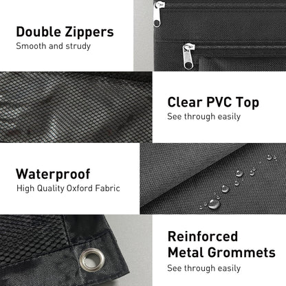Pencil Pouch for 3 Ring Binder - 3 Hole Zipper Pen Case Bag Holder Bulk Accessories Clear Window Aesthetic Organizer Pockets
