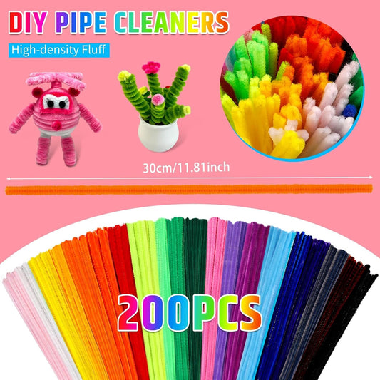 100 Pcs Pipe Cleaners Chenille Stem, Yellow Pipe Cleaners Craft | Pipe Cleaners Bulk, Fuzzy Sticks Craft Supplies for Creative Handmade DIY Art Gifts for Mom Craft Project