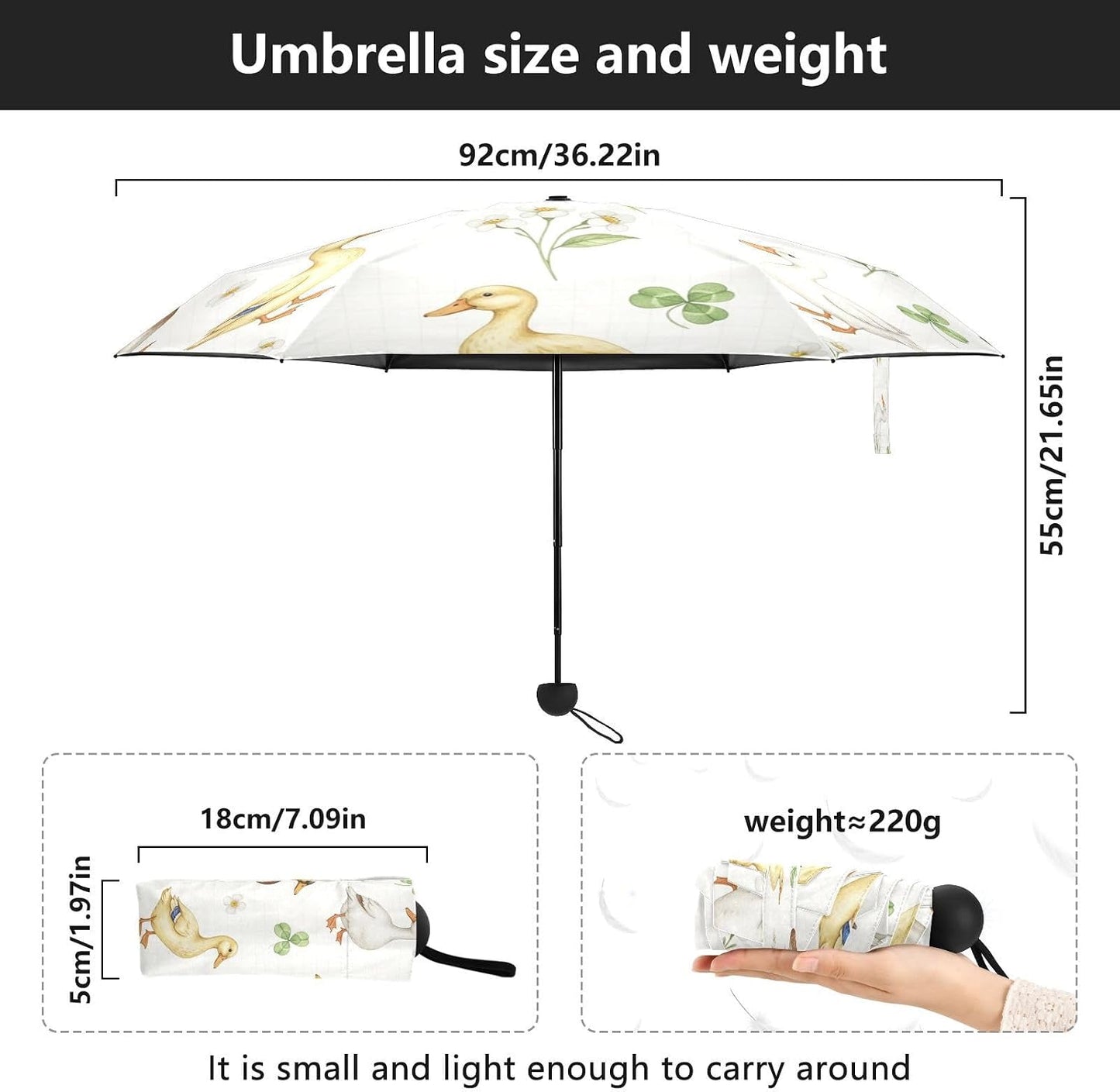 Umbrellas for Rain Windproof Small Folding Compact Mini Travel Umbrella for Purse Lightweight Portable Pocket for Women