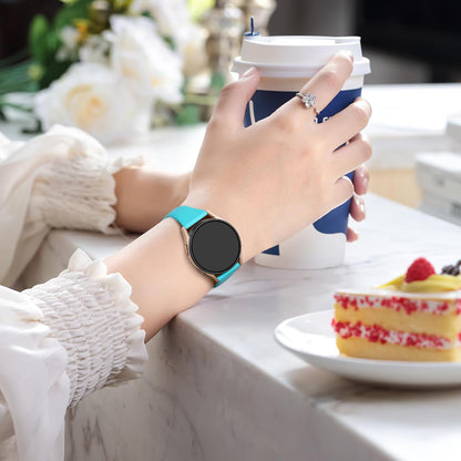 Compatible with Samsung Galaxy Watch 7 6 5 4 Band 40mm 44mm/Galaxy Watch 4 6 Classic 42mm 46mm 43mm 47mm,20mm Soft Slim Silicone for Samsung Watch 4 Bands Women Large Rose/Teal/Lavender/Yellow