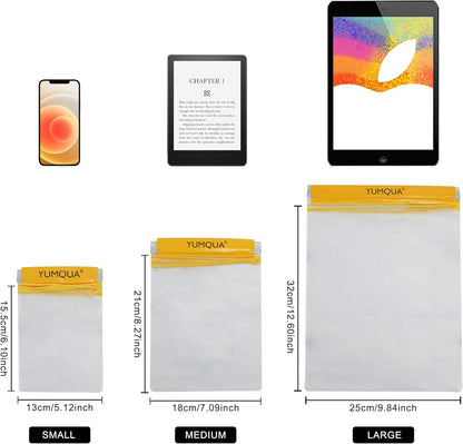Waterproof Pouch Dry Bags Document Map Holder for Water Sport 3PACK | Clear Waterproof Bag, Screen touch Water Proof Water Tight Case Keep Phone/Tablet/Passport Dry for Kayaking Boating Fishing