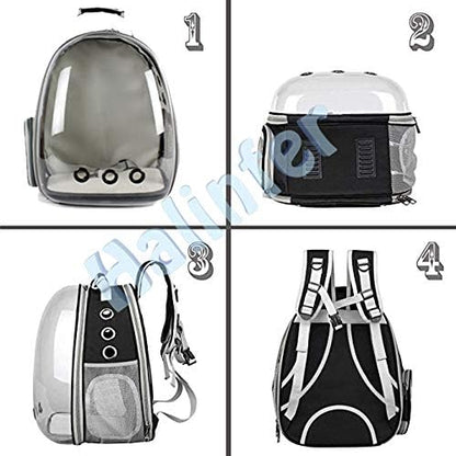 Expandable Cat Backpack Carrier, Fit up to 12 lbs, Space Capsule Astronaut Bubble Window Pet Backpack for Kitten, Bunny, Rabbit and Small Puppy Yellow