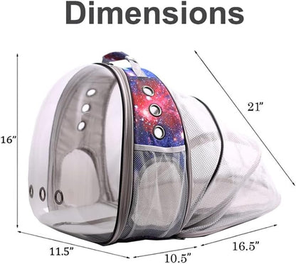 Expandable Cat Backpack Carrier, Fit up to 12 lbs, Space Capsule Astronaut Bubble Window Pet Backpack for Kitten, Bunny, Rabbit and Small Puppy Yellow