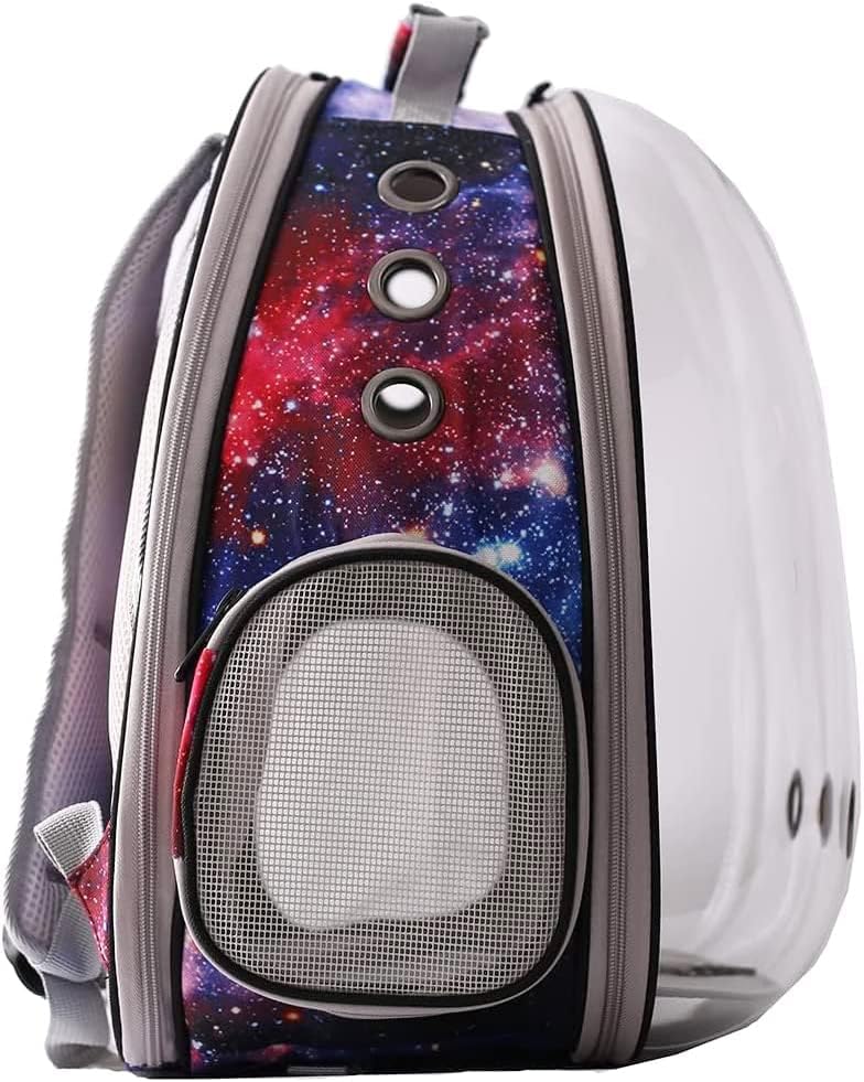 Expandable Cat Backpack Carrier, Fit up to 12 lbs, Space Capsule Astronaut Bubble Window Pet Backpack for Kitten, Bunny, Rabbit and Small Puppy Yellow
