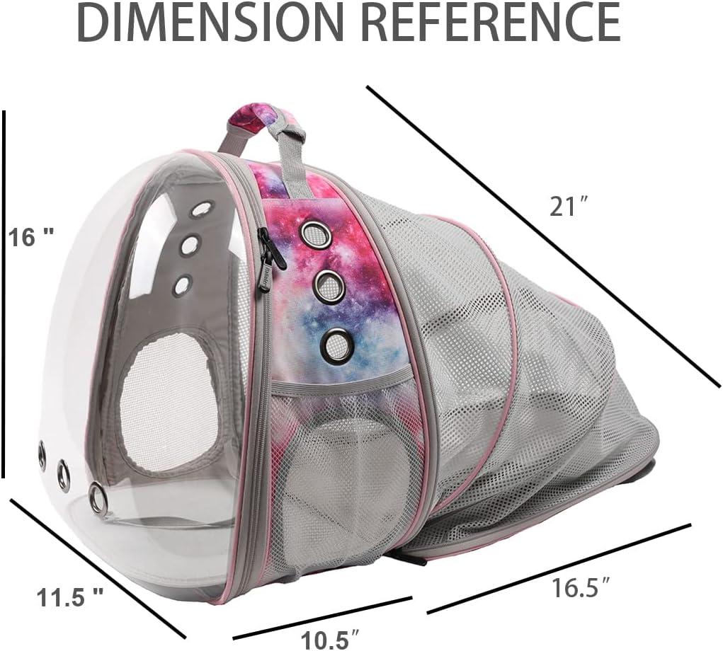 Expandable Cat Backpack Carrier, Fit up to 12 lbs, Space Capsule Astronaut Bubble Window Pet Backpack for Kitten, Bunny, Rabbit and Small Puppy Yellow
