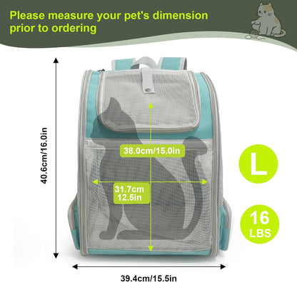 Expandable Cat Backpack Carrier, Fit up to 12 lbs, Space Capsule Astronaut Bubble Window Pet Backpack for Kitten, Bunny, Rabbit and Small Puppy Yellow