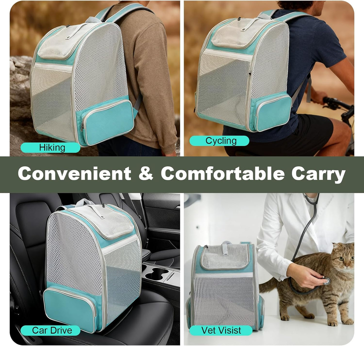 Expandable Cat Backpack Carrier, Fit up to 12 lbs, Space Capsule Astronaut Bubble Window Pet Backpack for Kitten, Bunny, Rabbit and Small Puppy Yellow