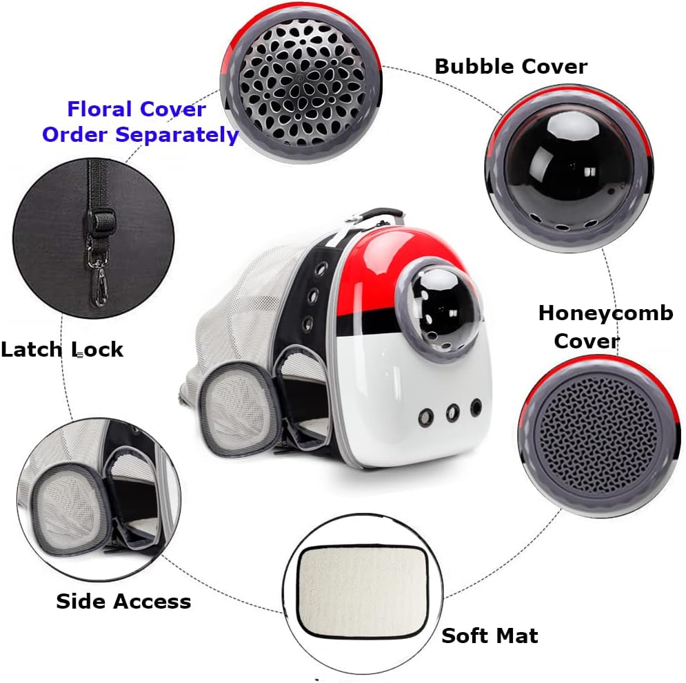 Expandable Cat Backpack Carrier, Fit up to 12 lbs, Space Capsule Astronaut Bubble Window Pet Backpack for Kitten, Bunny, Rabbit and Small Puppy Yellow