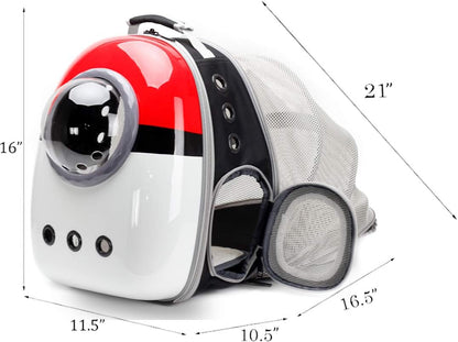 Expandable Cat Backpack Carrier, Fit up to 12 lbs, Space Capsule Astronaut Bubble Window Pet Backpack for Kitten, Bunny, Rabbit and Small Puppy Yellow