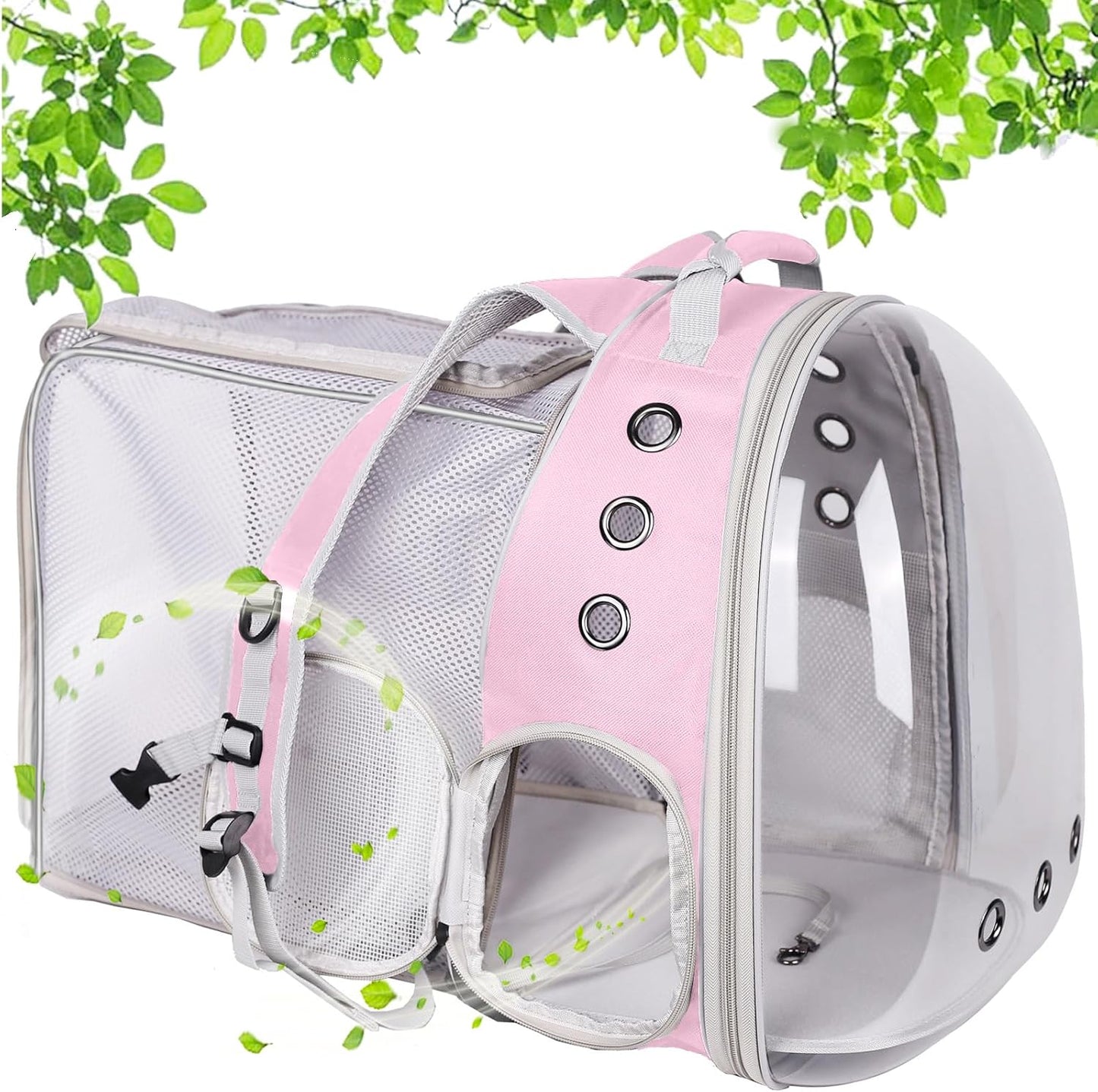 Expandable Cat Backpack Carrier, Fit up to 12 lbs, Space Capsule Astronaut Bubble Window Pet Backpack for Kitten, Bunny, Rabbit and Small Puppy Yellow